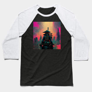 Neo Bushido - Cyberpunk Samurai Baseball T-Shirt